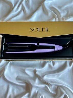 Soleil Dynamic Styler Ceramic Flat Iron Lavender Adjustable Heat Dual